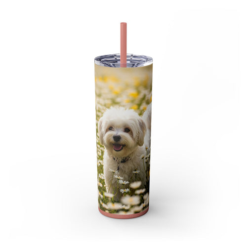 Skinny Tumbler with Straw – 20 oz Stainless Steel Cup