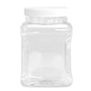 Clear PET Plastic Grip Dry/Liquid Food Storage Jars w/ Caps (Food Grade - BPA Free)