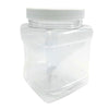 Clear PET Plastic Grip Dry/Liquid Food Storage Jars w/ Caps (Food Grade - BPA Free)