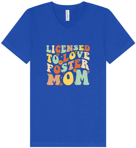 Licensed to Love Foster Mom Unisex V-Neck Shirt