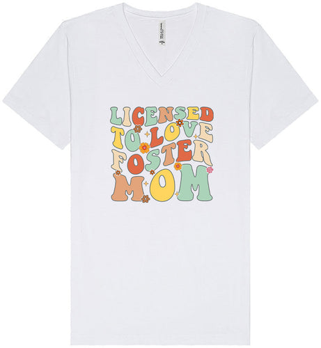 Licensed to Love Foster Mom Unisex V-Neck Shirt