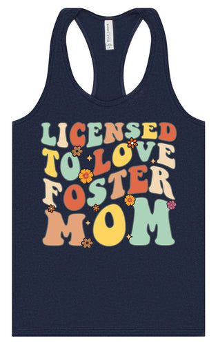 Licensed to Love Foster Mom Women's Racerback Tank