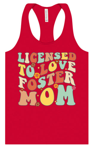 Licensed to Love Foster Mom Women's Racerback Tank