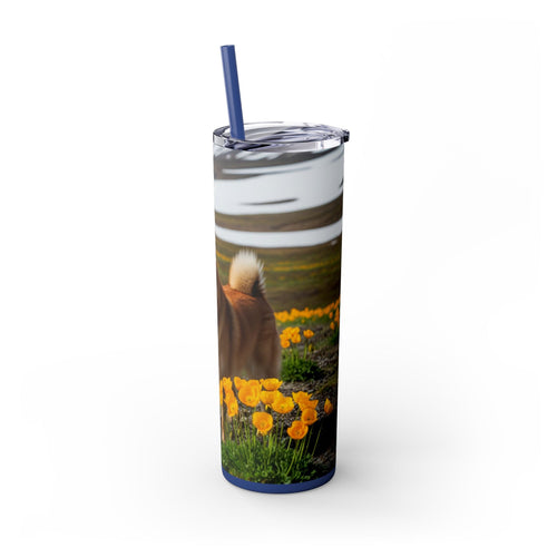 Skinny Tumbler with Straw – 20 oz Stainless Steel Cup