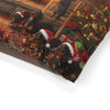 Dachshund Holiday Fireplace Pet Bed