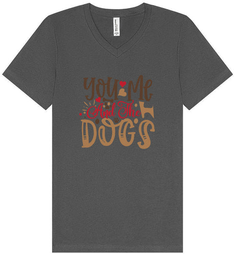You, Me, and the Dogs Unisex V-Neck Shirt
