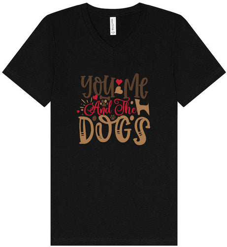 You, Me, and the Dogs Unisex V-Neck Shirt