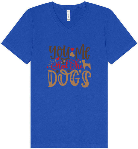 You, Me, and the Dogs Unisex V-Neck Shirt