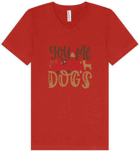 You, Me, and the Dogs Unisex V-Neck Shirt