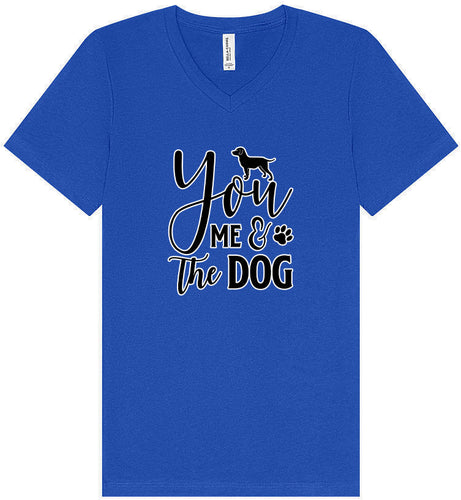 You, Me, and the Dog  Unisex V-Neck Shirt