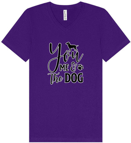 You, Me, and the Dog  Unisex V-Neck Shirt