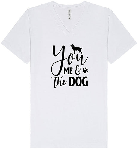You, Me, and the Dog  Unisex V-Neck Shirt