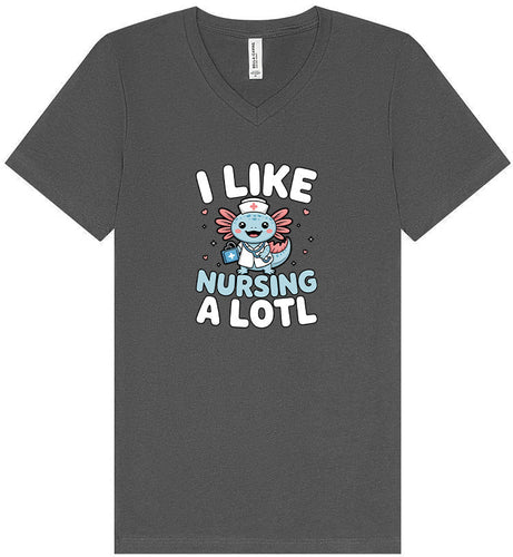 I Like Nursing A Lotl Unisex V-Neck Shirt