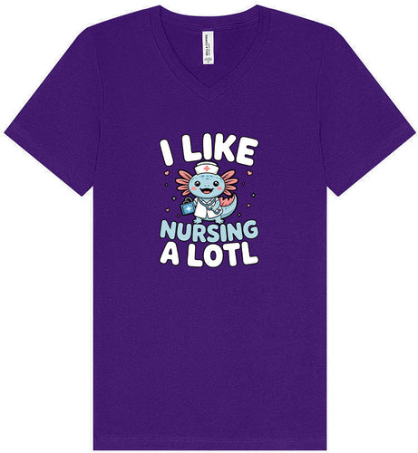 I Like Nursing A Lotl Unisex V-Neck Shirt
