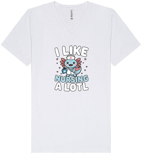 I Like Nursing A Lotl Unisex V-Neck Shirt