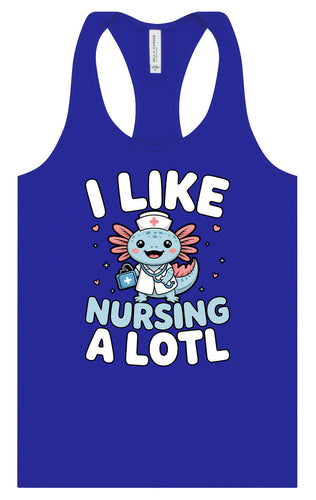 I Like Nursing A Lotl Women's Racerback Tank