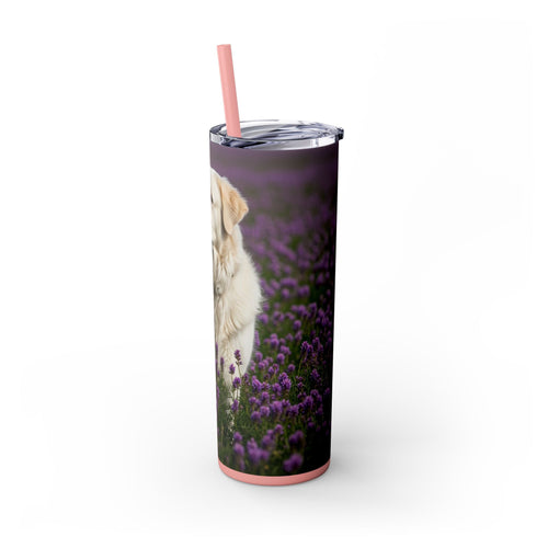 Skinny Tumbler with Straw – 20 oz Stainless Steel Cup