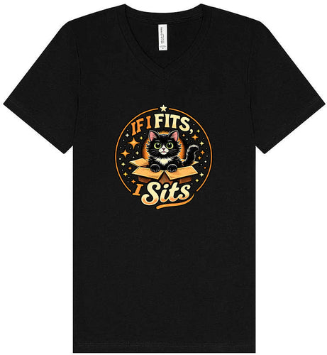 If I Fits, I Sits Unisex V-Neck Shirt
