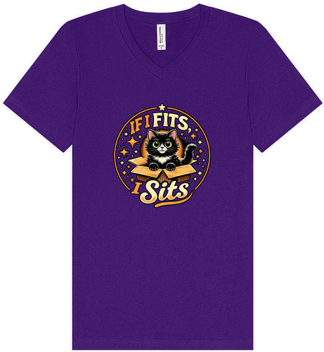 If I Fits, I Sits Unisex V-Neck Shirt