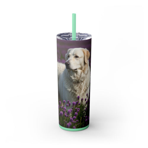 Skinny Tumbler with Straw – 20 oz Stainless Steel Cup