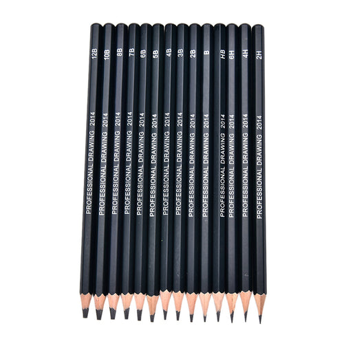 Set of 14 pencil sketches