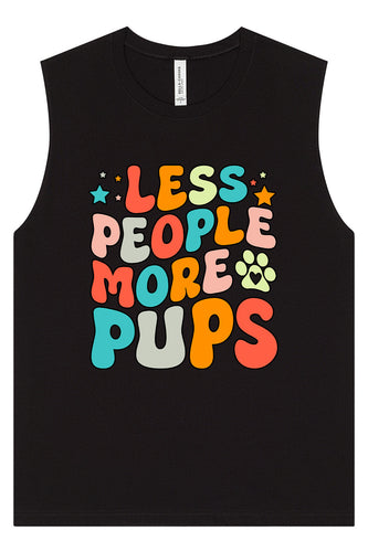 Less People, More Pups Muscle Tank