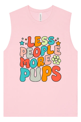 Less People, More Pups Muscle Tank