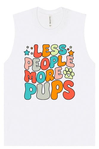 Less People, More Pups Muscle Tank