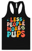 Less People, More Pups Women's Racerback Tank