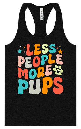 Less People, More Pups Women's Racerback Tank