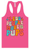 Less People, More Pups Women's Racerback Tank