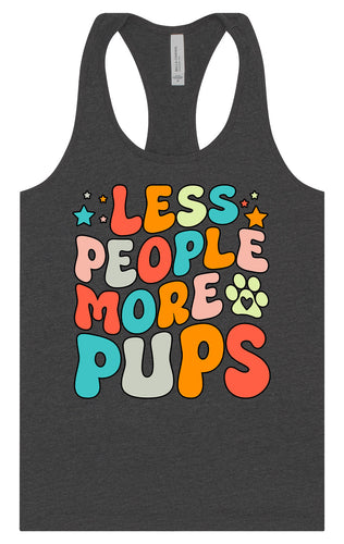Less People, More Pups Women's Racerback Tank