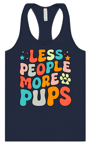 Less People, More Pups Women's Racerback Tank