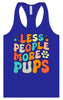 Less People, More Pups Women's Racerback Tank