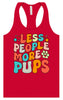 Less People, More Pups Women's Racerback Tank