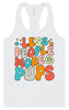 Less People, More Pups Women's Racerback Tank