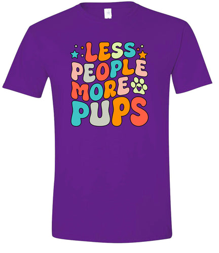Less People, More Pups Adult Gildan Soft Shirt