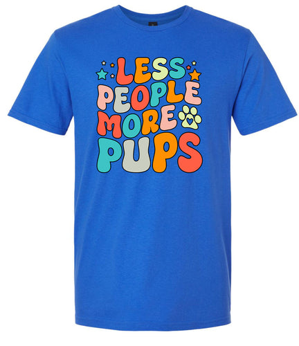 Less People, More Pups Adult Gildan Soft Shirt