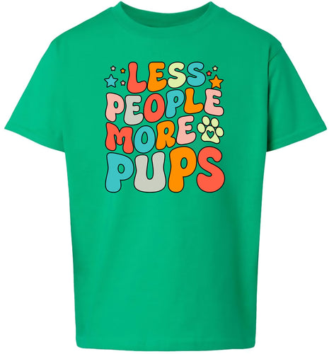 Less People, More Pups Children's Gildan Soft Shirt