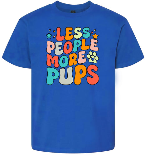 Less People, More Pups Children's Gildan Soft Shirt