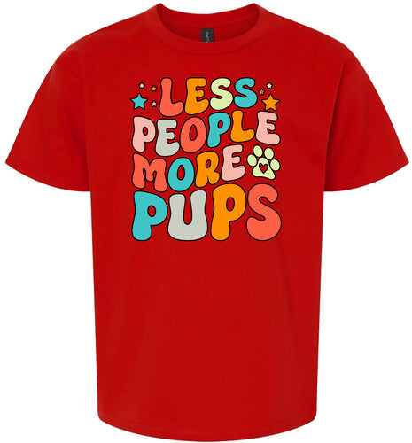 Less People, More Pups Children's Gildan Soft Shirt