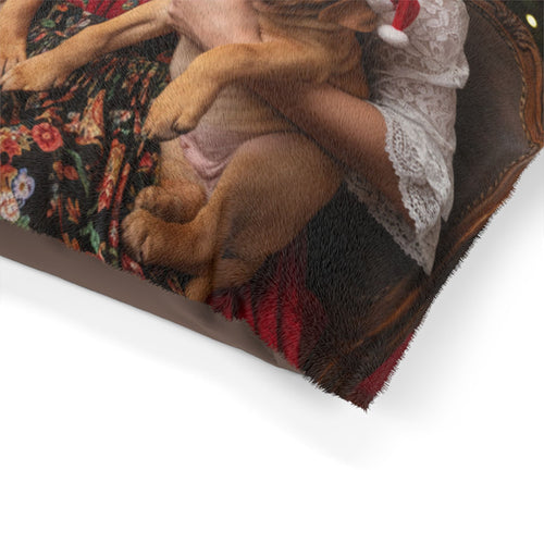 Holiday Fireplace Cozy Pet Bed