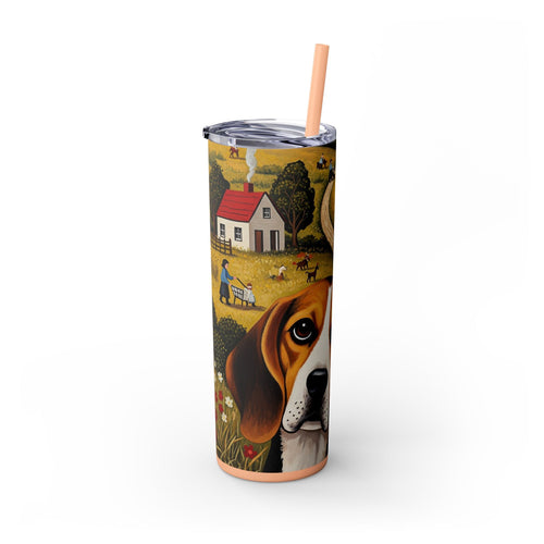 Skinny Tumbler with Straw – 20 oz Stainless Steel Cup