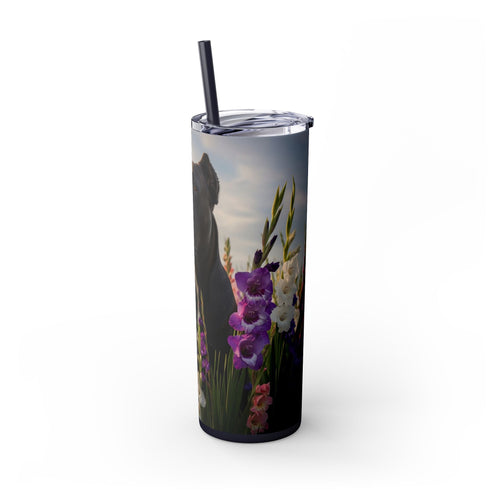 Skinny Tumbler with Straw – 20 oz Stainless Steel Cup