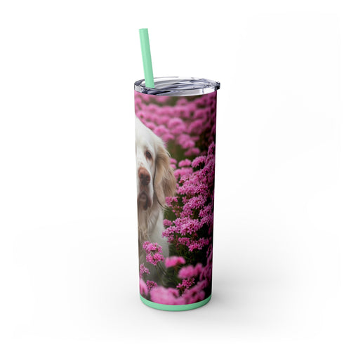 Skinny Tumbler with Straw – 20 oz Stainless Steel Cup