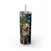 Skinny Tumbler with Straw – 20 oz Stainless Steel Cup