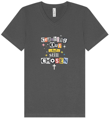 Crashing Out but Chosen Unisex V-Neck Shirt