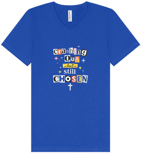 Crashing Out but Chosen Unisex V-Neck Shirt