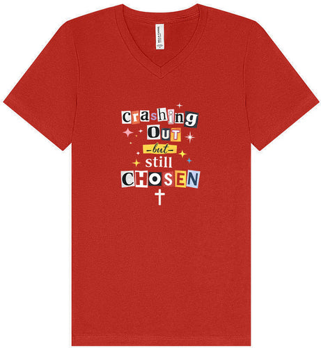 Crashing Out but Chosen Unisex V-Neck Shirt