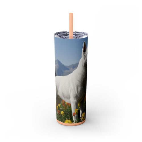 Skinny Tumbler with Straw – 20 oz Stainless Steel Cup
